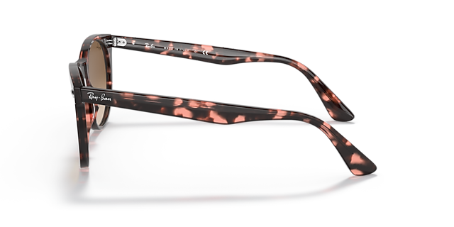 Wayfarer II Fleck Pink Havana AcetatSunglass Frames von B24, Seitenansicht