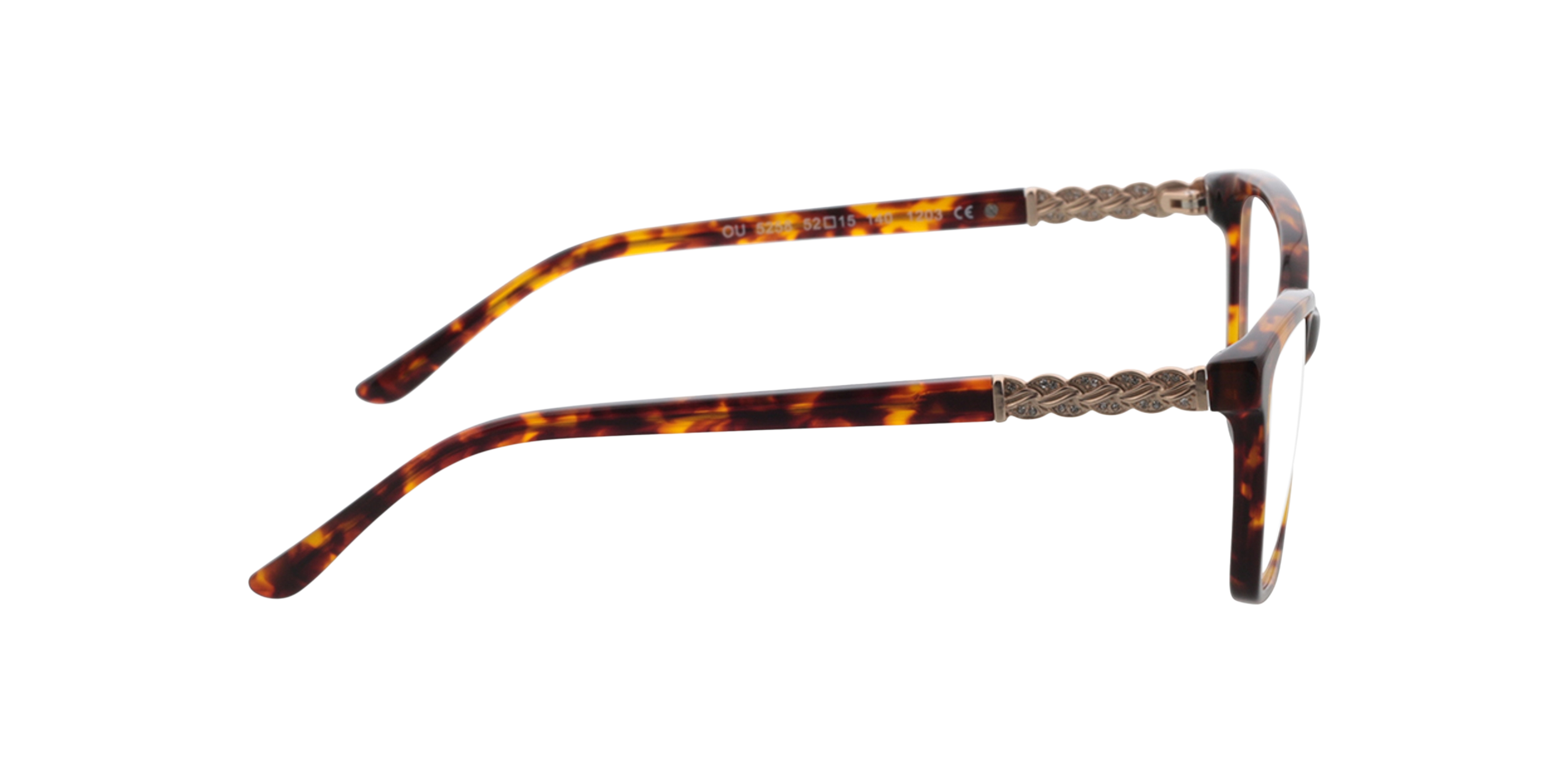 Lisa Havana  &  Satin Pink Gold AcetatEyeglass Frames von B24, Seitenansicht