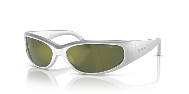 AN4302 Metallic Silver KunststoffSunglass Frames von B24, Dreiviertelansicht