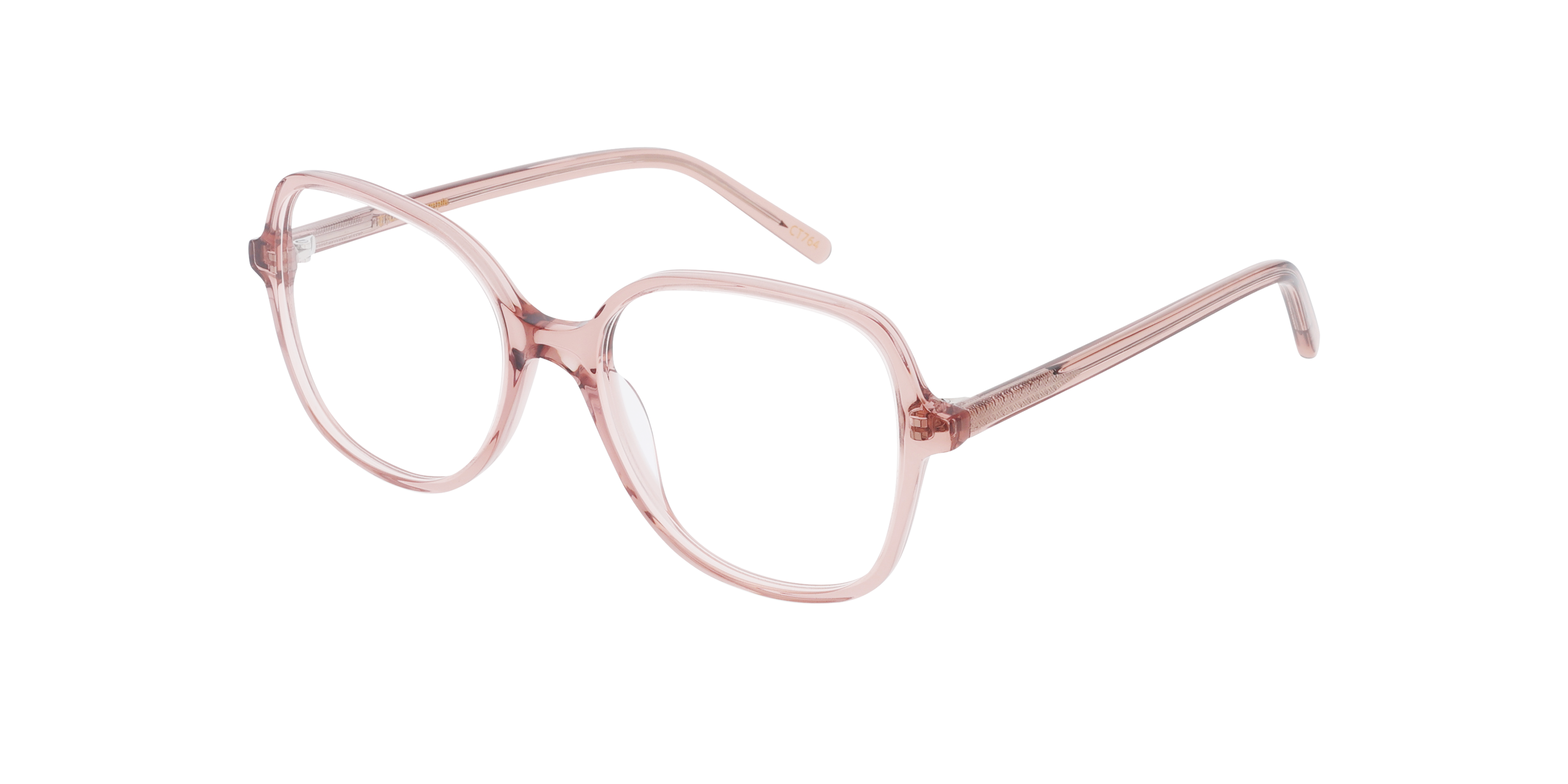 Darya Crystal Rosewood AcetatEyeglass Frames von B24, Dreiviertelansicht