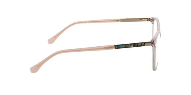 Malaga Crystal Nude  &  Satin Gold AcetatEyeglass Frames von B24, Seitenansicht