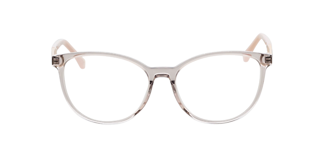 Malaga Crystal Nude  &  Satin Gold AcetatEyeglass Frames von B24, Vorderansicht