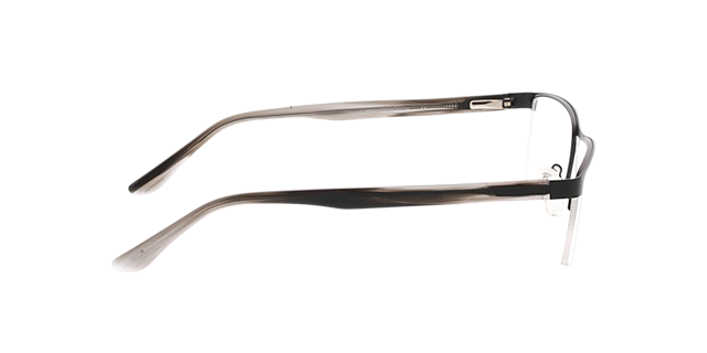 Daxton Matt Black & Grey Horn MetallEyeglass Frames von B24, Seitenansicht