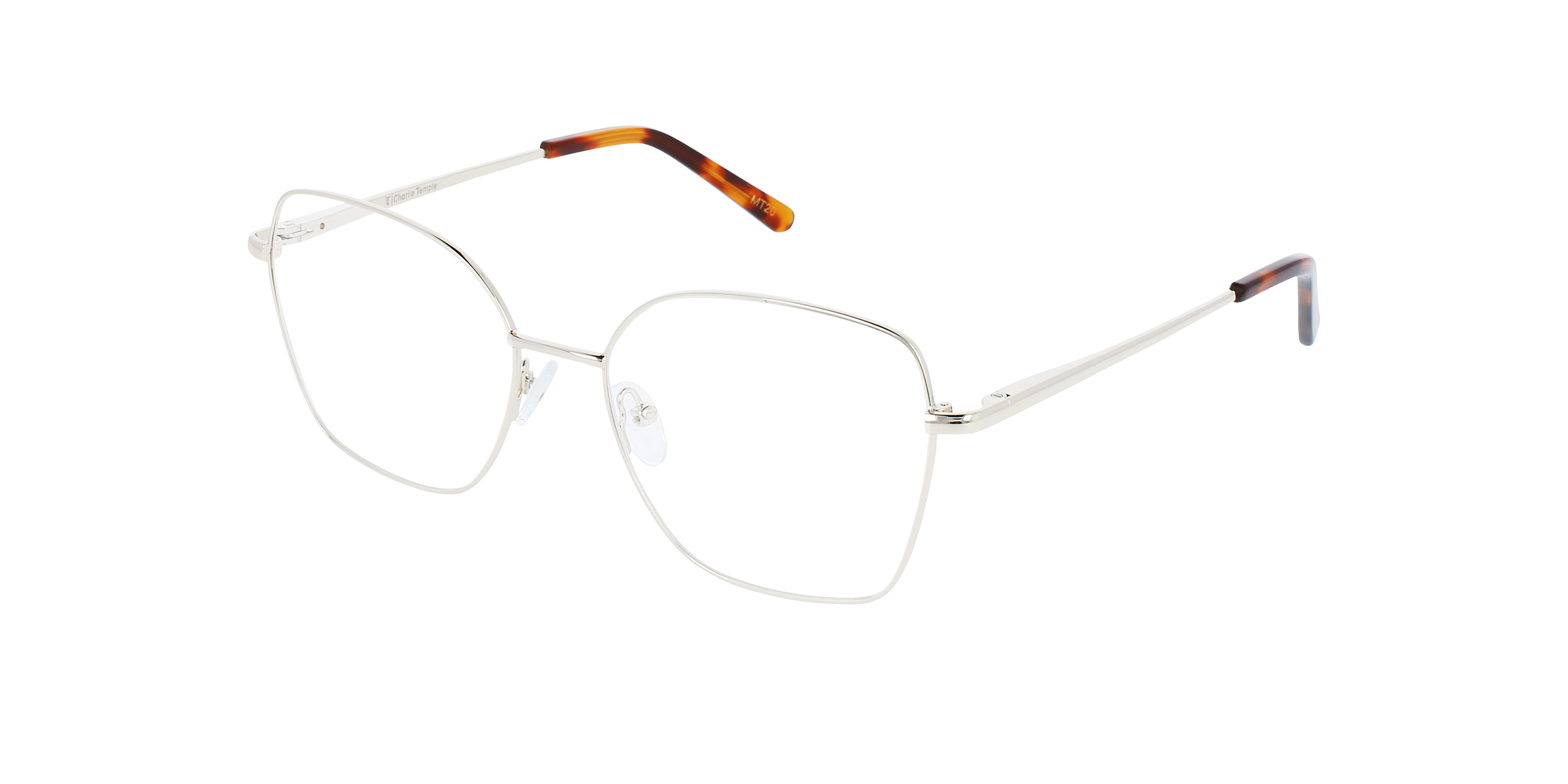 Lotte Light Gold Metal MetaalEyeglass Frames van B24, Hoekweergave