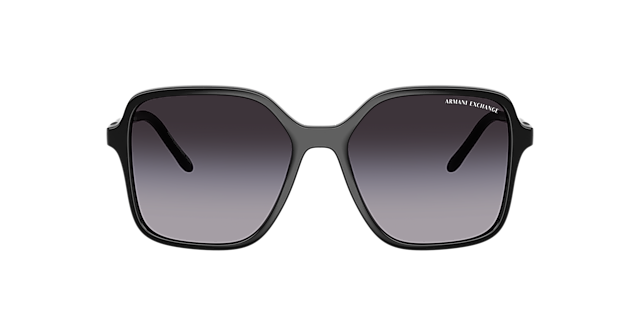 AX4163S Glanzend zwart KunststofSunglass Frames van B24, met getinte lenzen