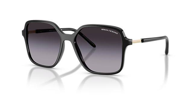 AX4163S Glanzend zwart KunststofSunglass Frames van B24, Hoekweergave