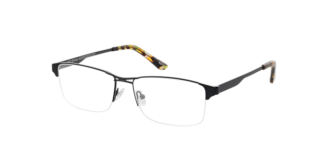 Bilbao Mat gunmetal  &  Havana MetaalEyeglass Frames van B24, Hoekweergave