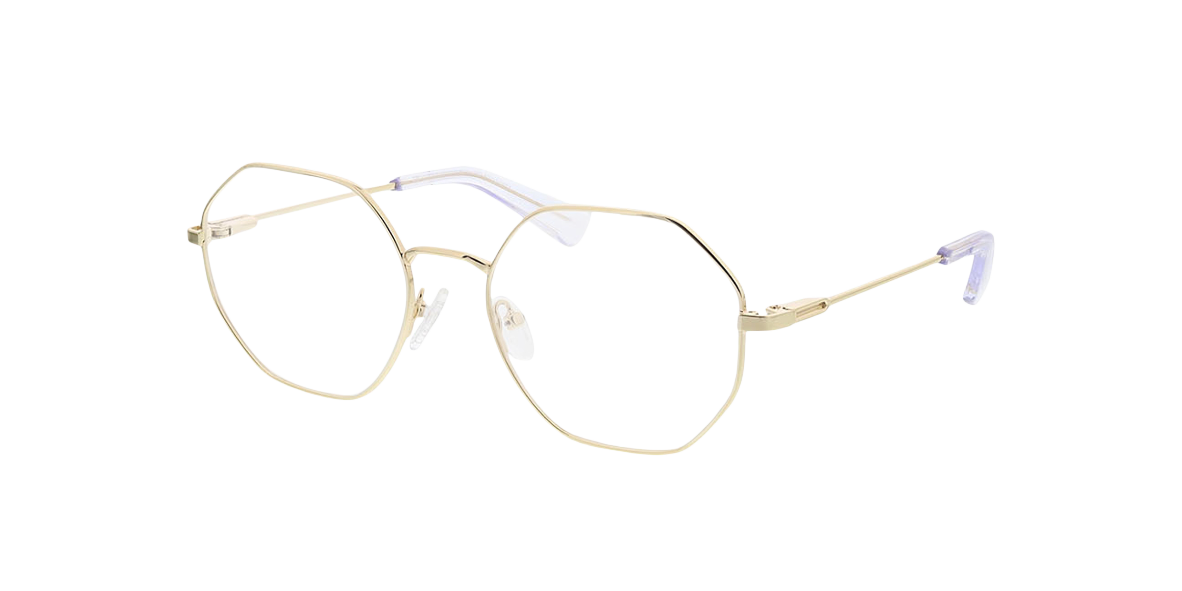 Istanbul Goud MetaalEyeglass Frames van B24, Hoekweergave