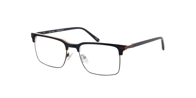 Irvine Tweelaags blauw  &  marineblauw MetaalEyeglass Frames van B24, Hoekweergave