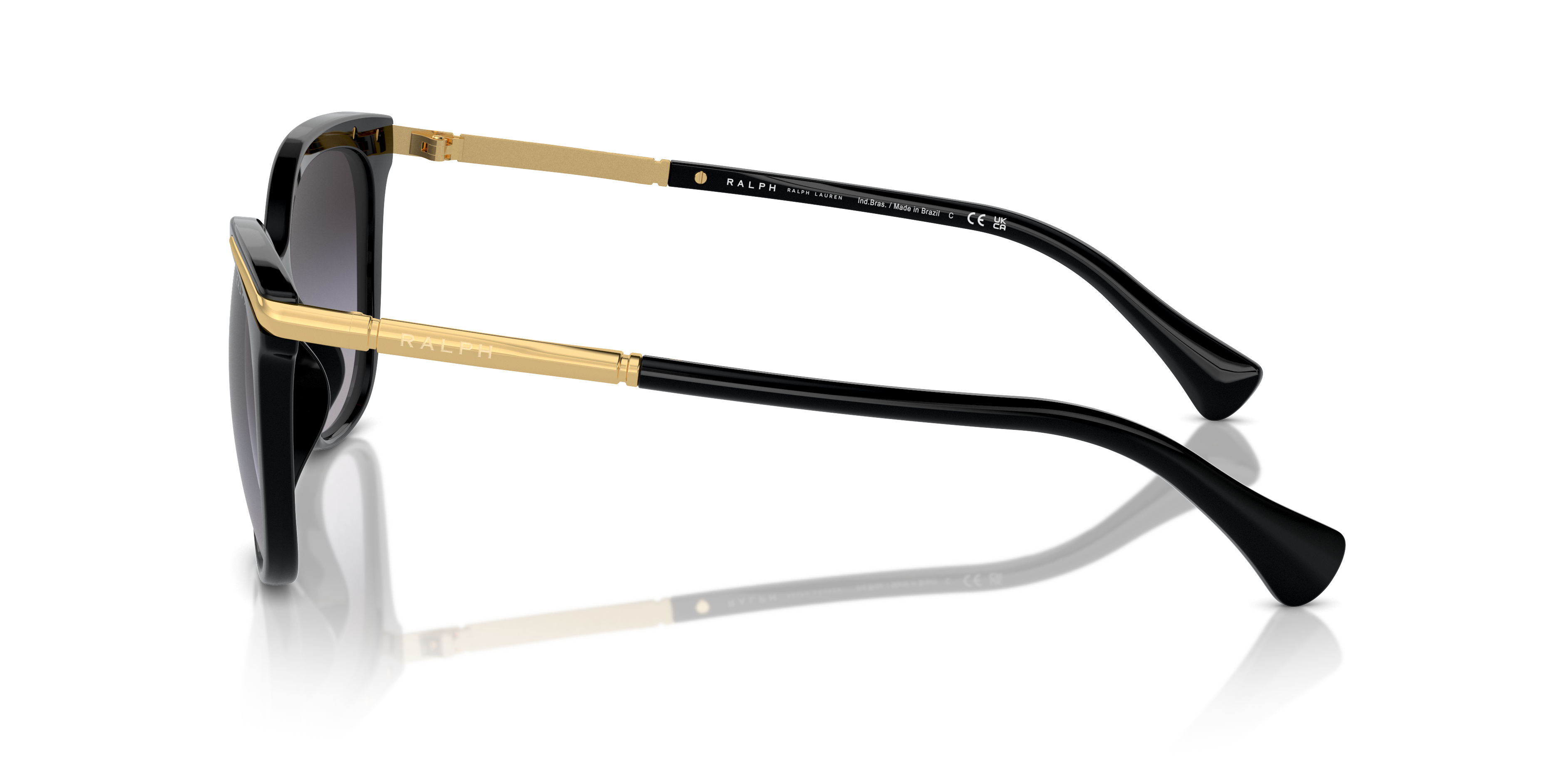 RA5309U Schwarz glänzend KunststoffSunglass Frames von B24, Seitenansicht