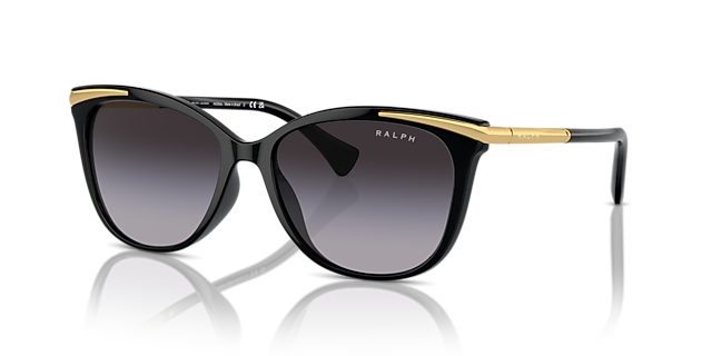 RA5309U Glanzend zwart KunststofSunglass Frames van B24, Hoekweergave