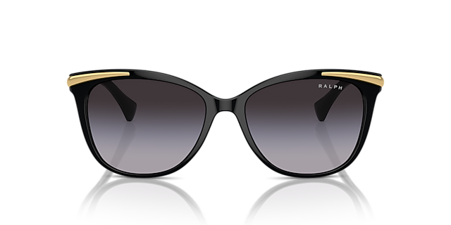 RA5309U Glanzend zwart KunststofSunglass Frames van B24, Vooraanzicht