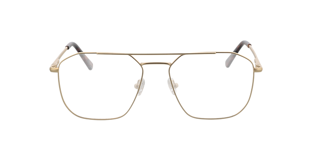 Berry Gold  &  Matt Havana Tip MetallEyeglass Frames von B24, Vorderansicht