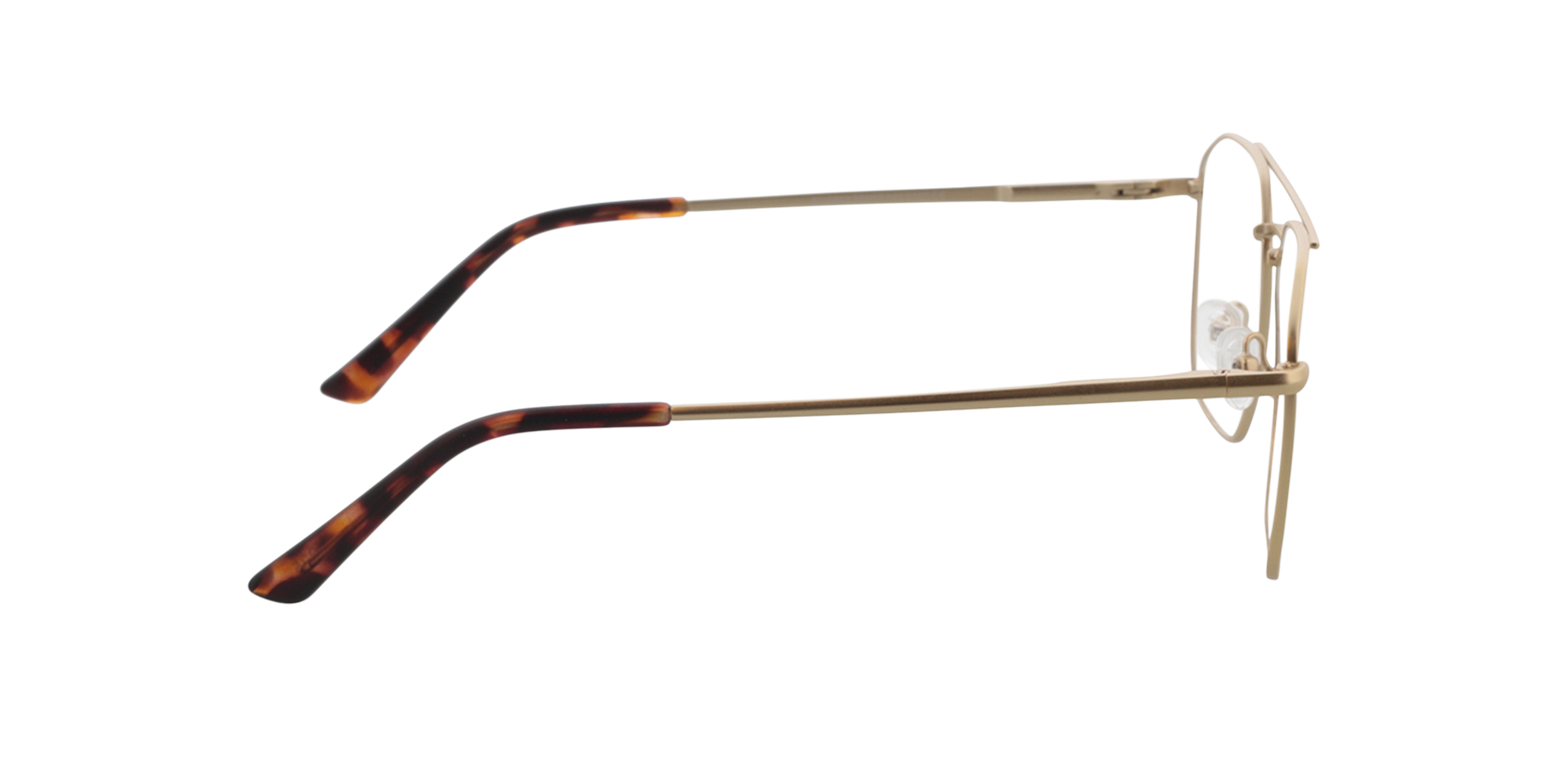 Berry Goud  &  mat Havana pootje MetaalEyeglass Frames van B24, Zijaanzicht