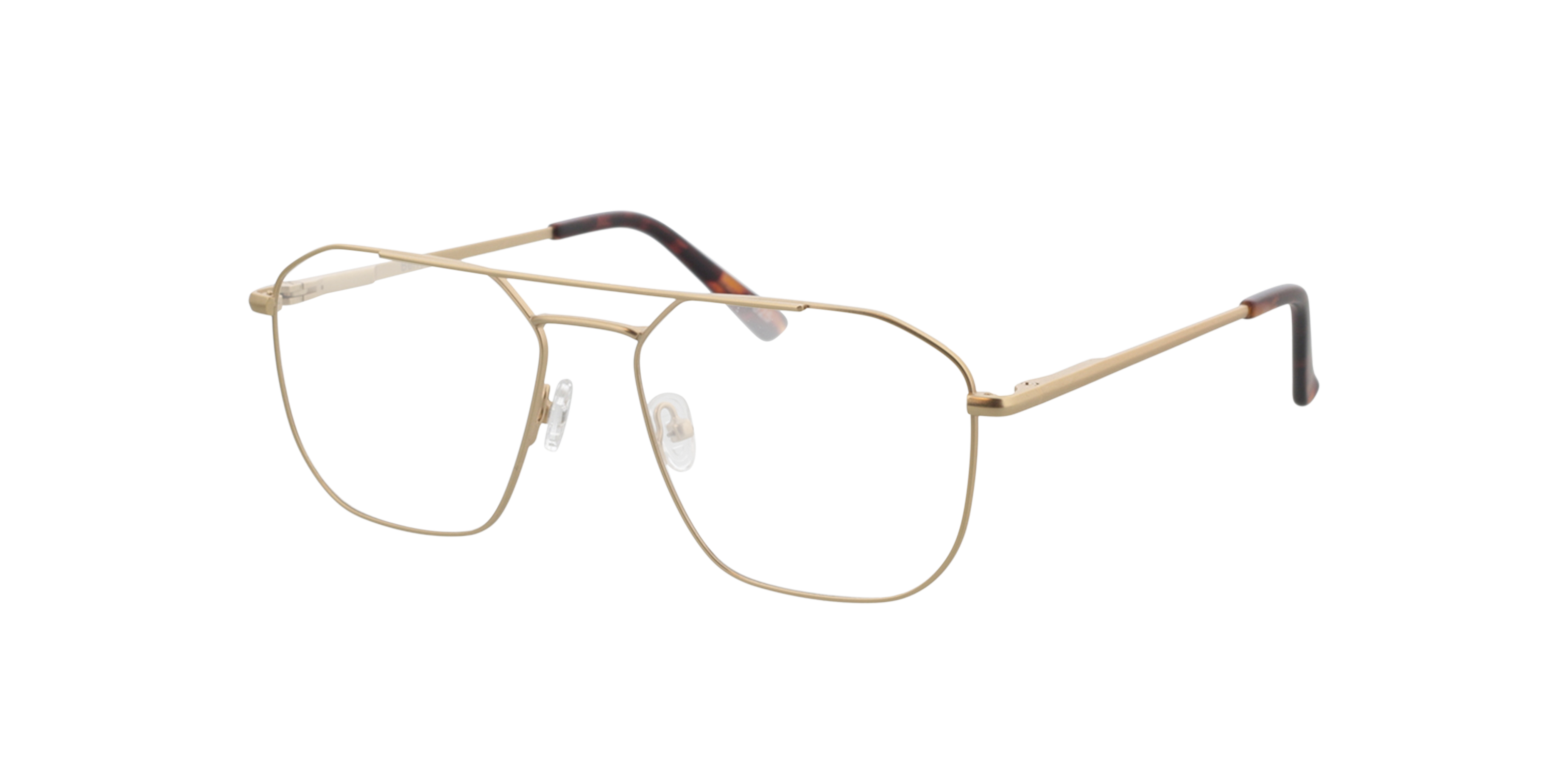Berry Goud  &  mat Havana pootje MetaalEyeglass Frames van B24, Hoekweergave