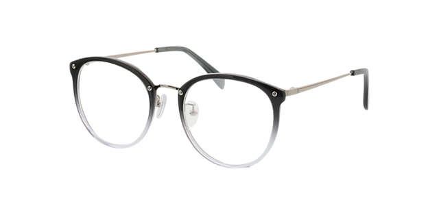 Charlotte Gradiënt grijs  &  zilver AcetaatEyeglass Frames van B24, Hoekweergave