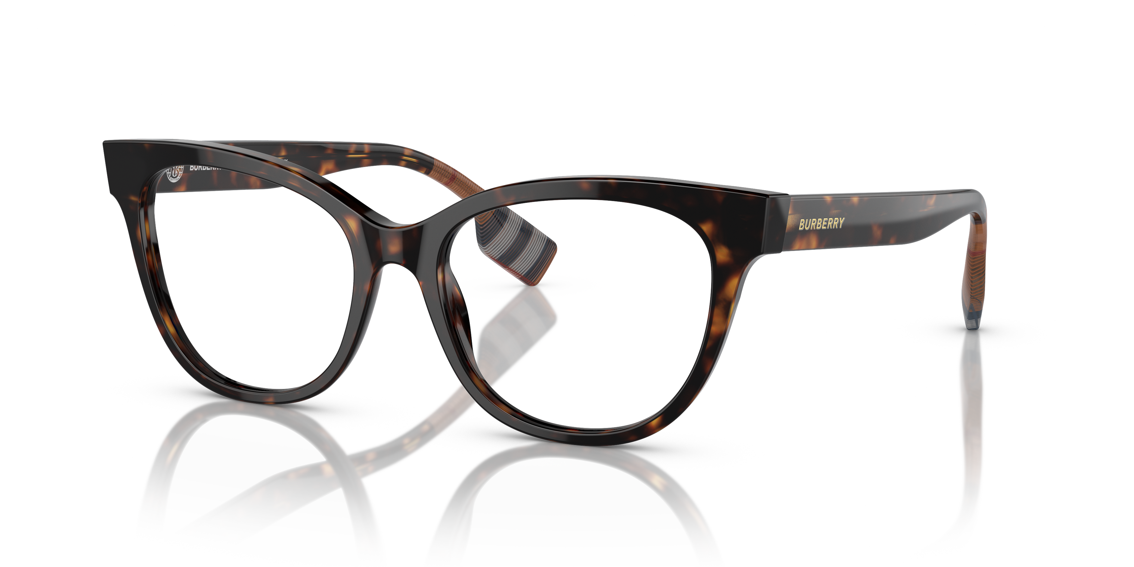 BE2375 Dunkelhavana AcetatEyeglass Frames von B24, Dreiviertelansicht