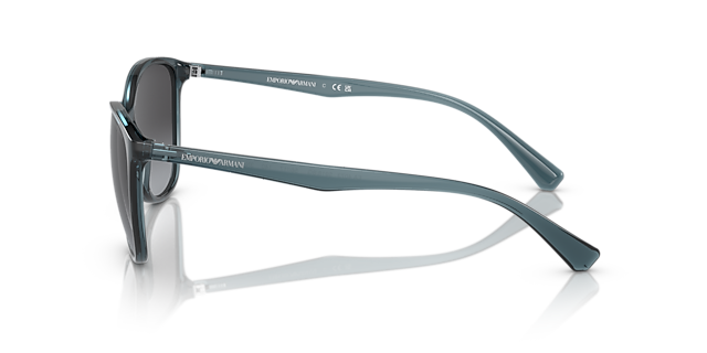 EA4073 Transparant blauw KunststofSunglass Frames van B24, Zijaanzicht