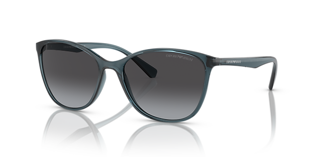 EA4073 Transparant blauw KunststofSunglass Frames van B24, Hoekweergave