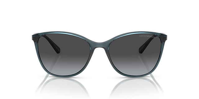 EA4073 Transparant blauw KunststofSunglass Frames van B24, Vooraanzicht