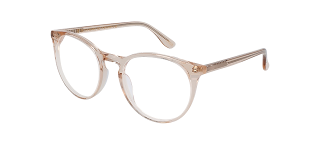 Grande Rotondo Crystal Peach AcetatEyeglass Frames von B24, Dreiviertelansicht