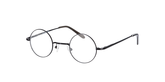Cary Zwart MetaalEyeglass Frames van B24, Hoekweergave