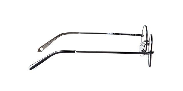 Cary Zwart MetaalEyeglass Frames van B24, Zijaanzicht