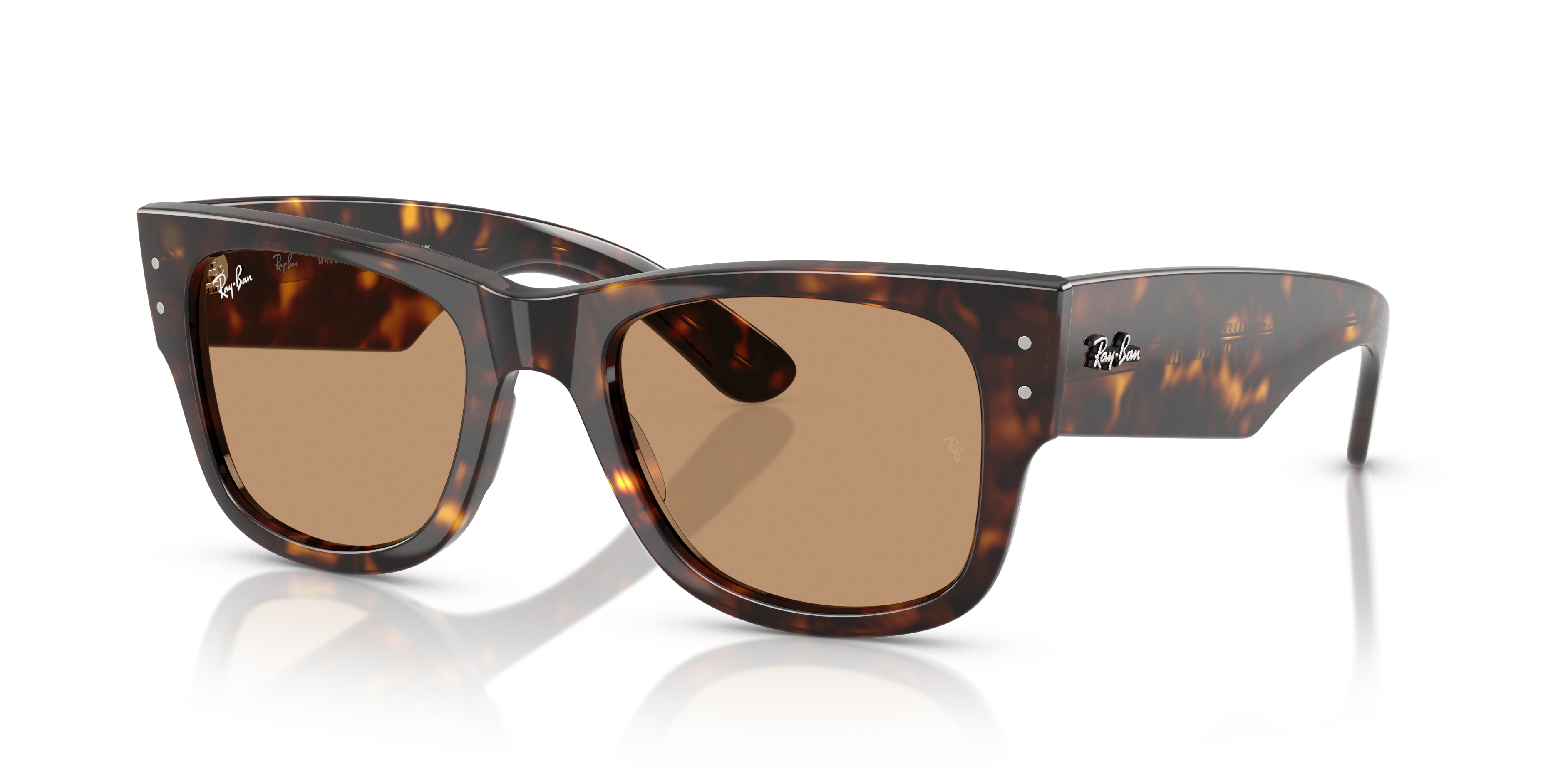 RB0840S Havana KunststofSunglass Frames van B24, Hoekweergave