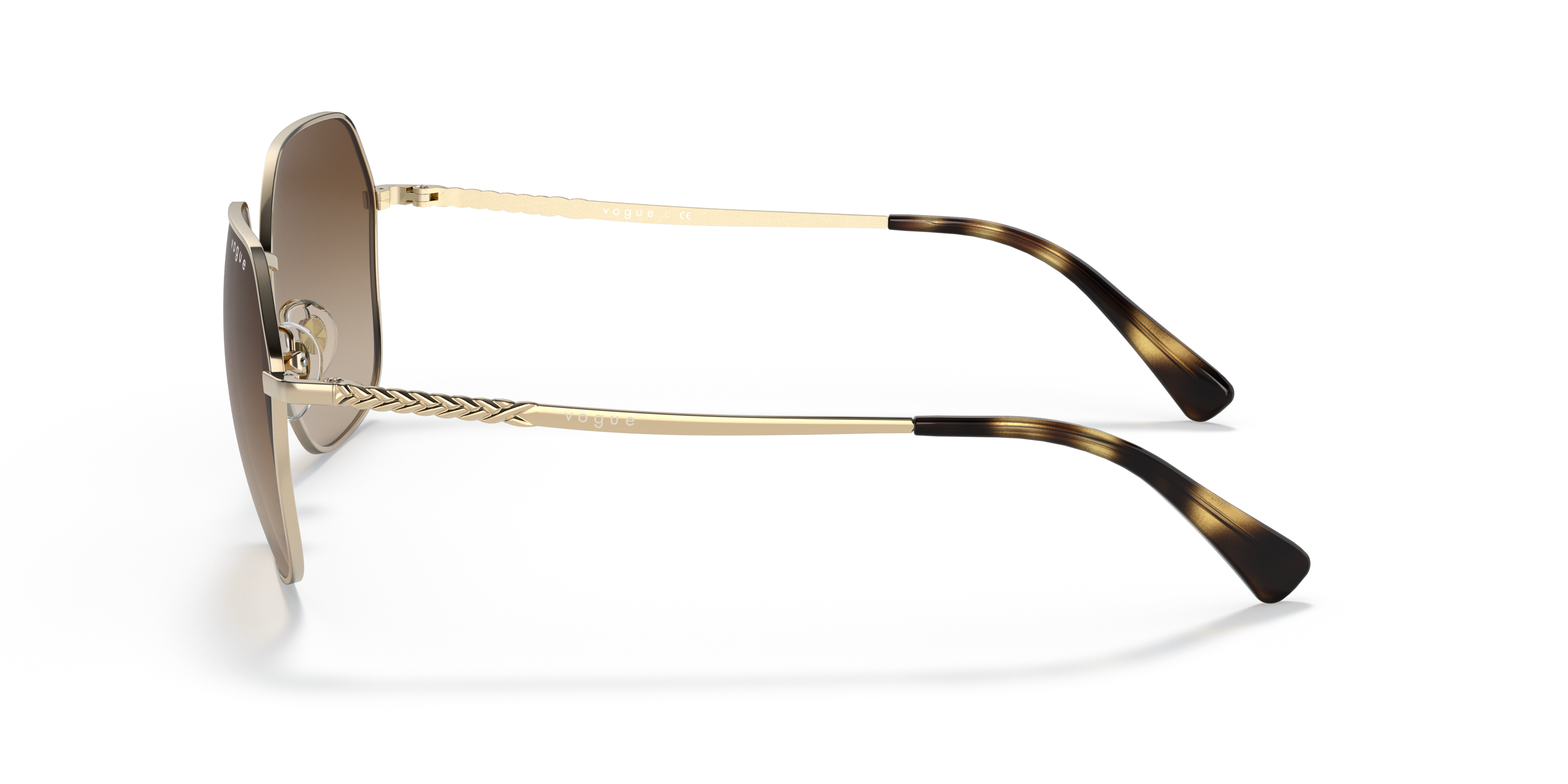 VO4198S Lichtgoud MetaalSunglass Frames van B24, Zijaanzicht