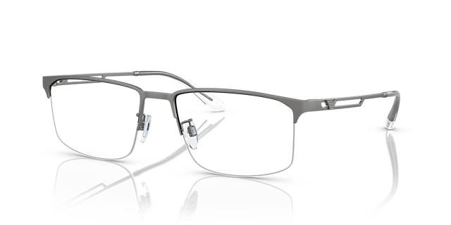 EA1143 Mat Staalgrijs MetaalEyeglass Frames van B24, Hoekweergave