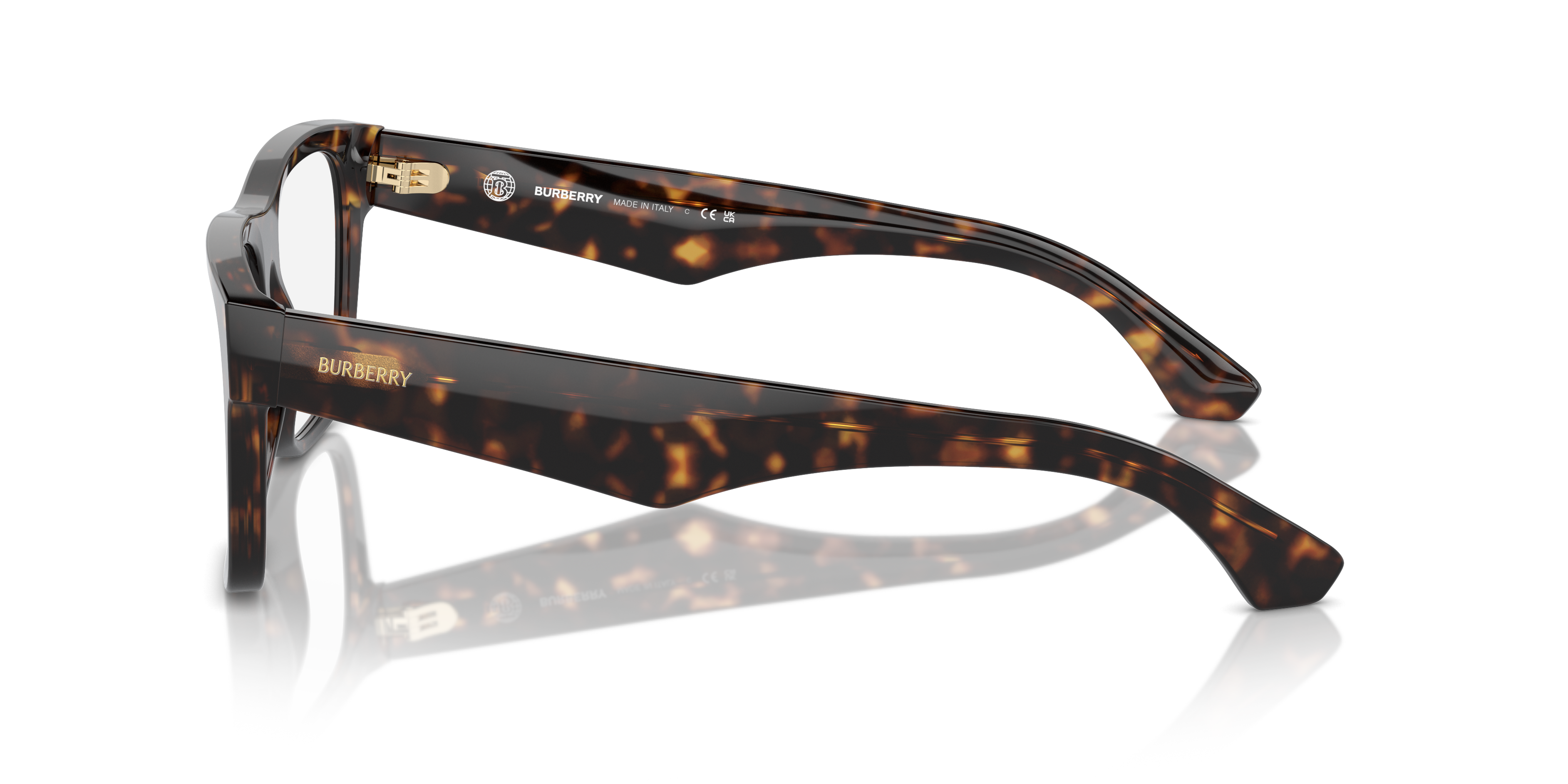 BE2411 Donker Havana AcetaatEyeglass Frames van B24, Zijaanzicht