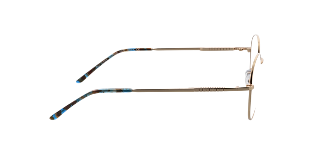 Carter Satijn goud & blauw Havana MetaalEyeglass Frames van B24, Zijaanzicht