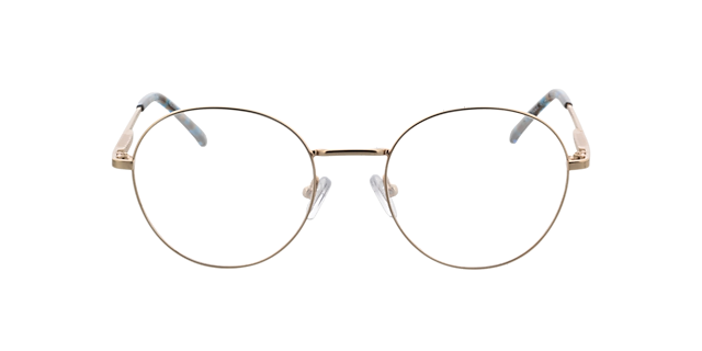 Carter Satijn goud & blauw Havana MetaalEyeglass Frames van B24, Vooraanzicht