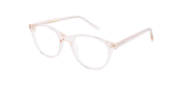 Airin Crystal Peach AcetatEyeglass Frames von B24, Dreiviertelansicht