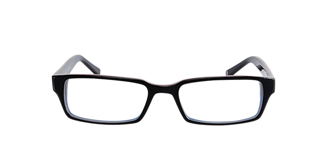 Capuno Black & Dark Blue AcetatEyeglass Frames von B24, Vorderansicht