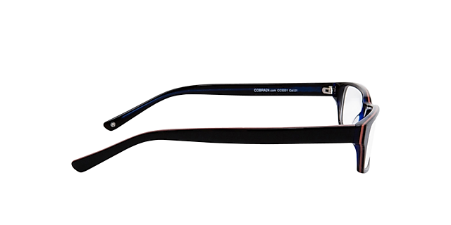 Capuno Black & Dark Blue AcetatEyeglass Frames von B24, Seitenansicht