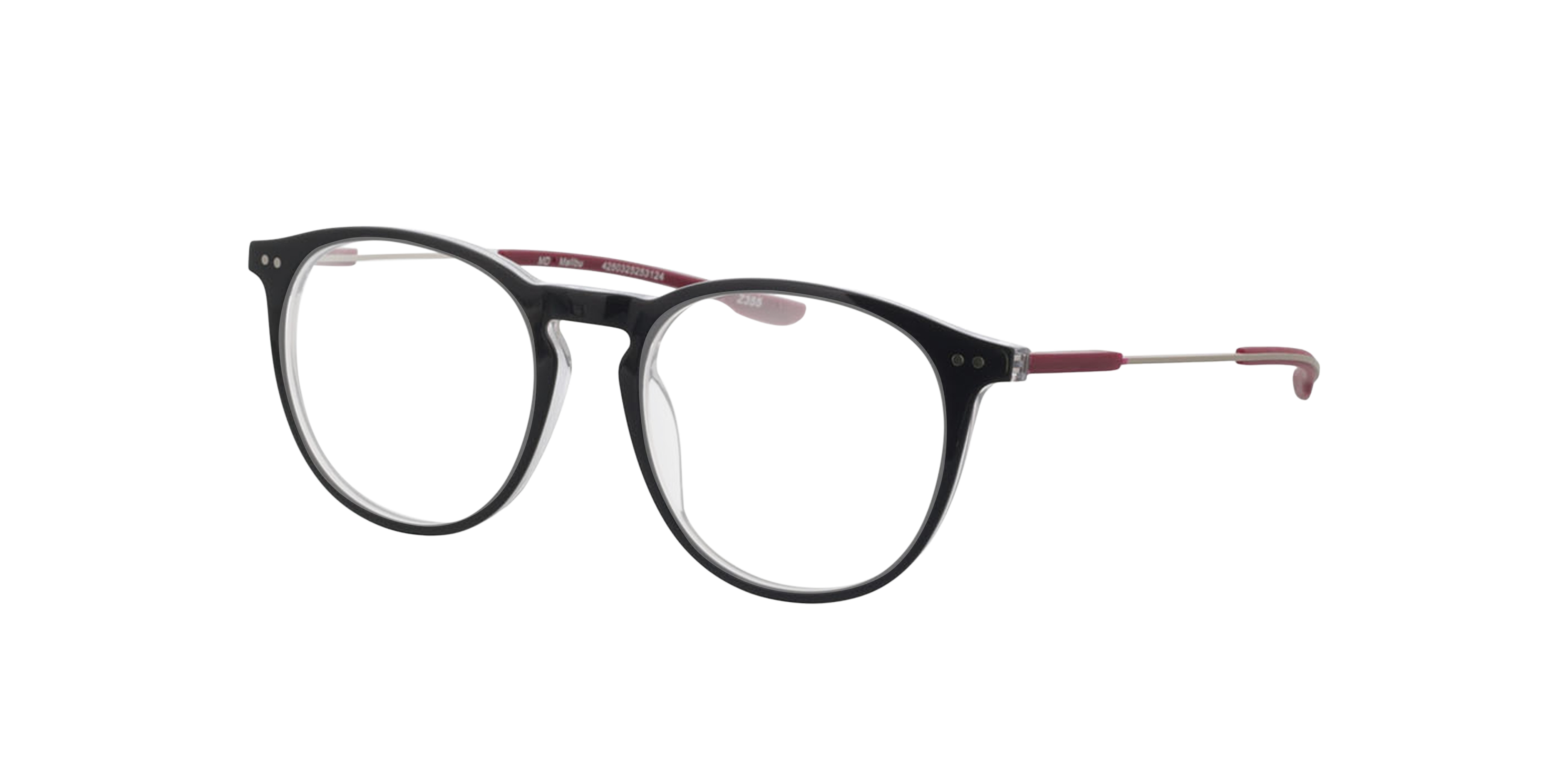 Malibu Bilayer Grey AcetatEyeglass Frames von B24, Dreiviertelansicht