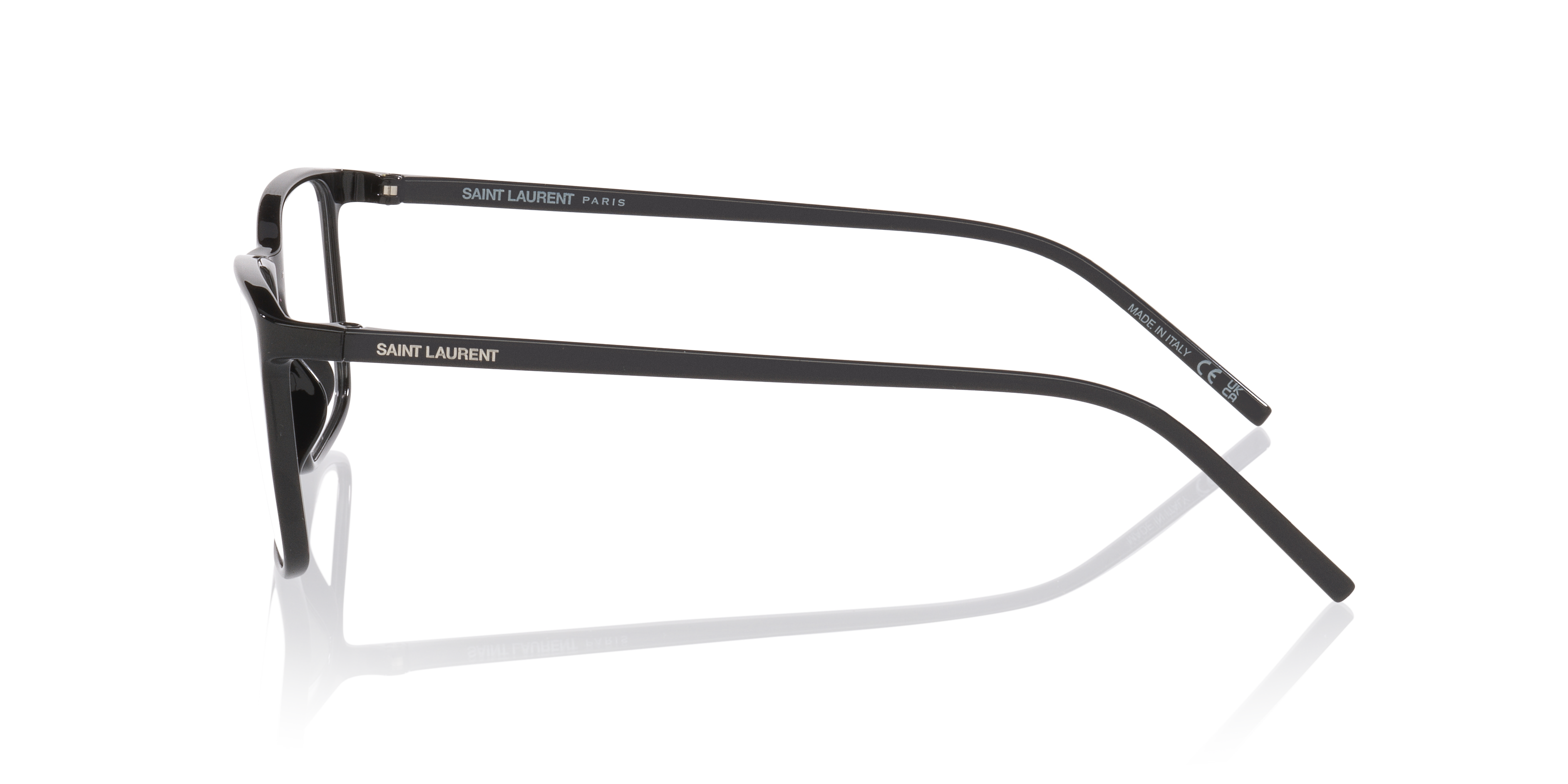 SL846 Schwarz KunststoffEyeglass Frames von B24, Seitenansicht