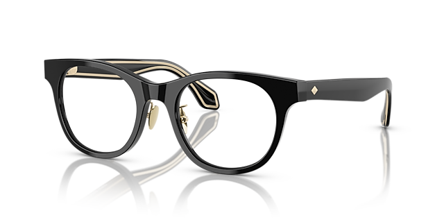 AR7269 Schwarz AcetatEyeglass Frames von B24, Dreiviertelansicht