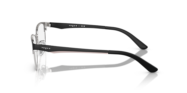 VO3940 Matzwart MetaalEyeglass Frames van B24, Zijaanzicht