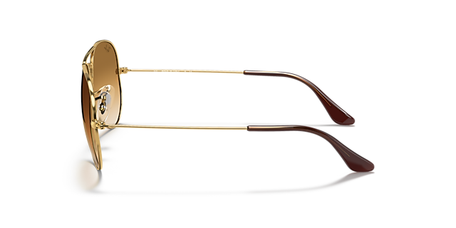 RB3025 Arista goud MetaalSunglass Frames van B24, Zijaanzicht