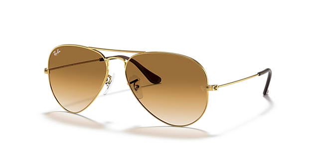 RB3025 Arista goud MetaalSunglass Frames van B24, Hoekweergave