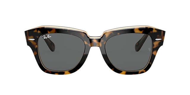 RB2186 Havana op transparant bruin AcetaatSunglass Frames van B24, met getinte lenzen