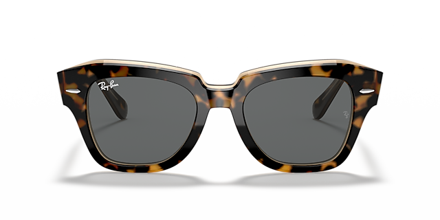 RB2186 Havana op transparant bruin AcetaatSunglass Frames van B24, Vooraanzicht