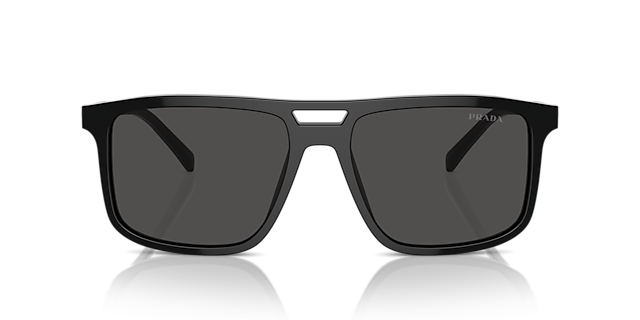 PR A22S Schwarz AcetatSunglass Frames von B24, Vorderansicht