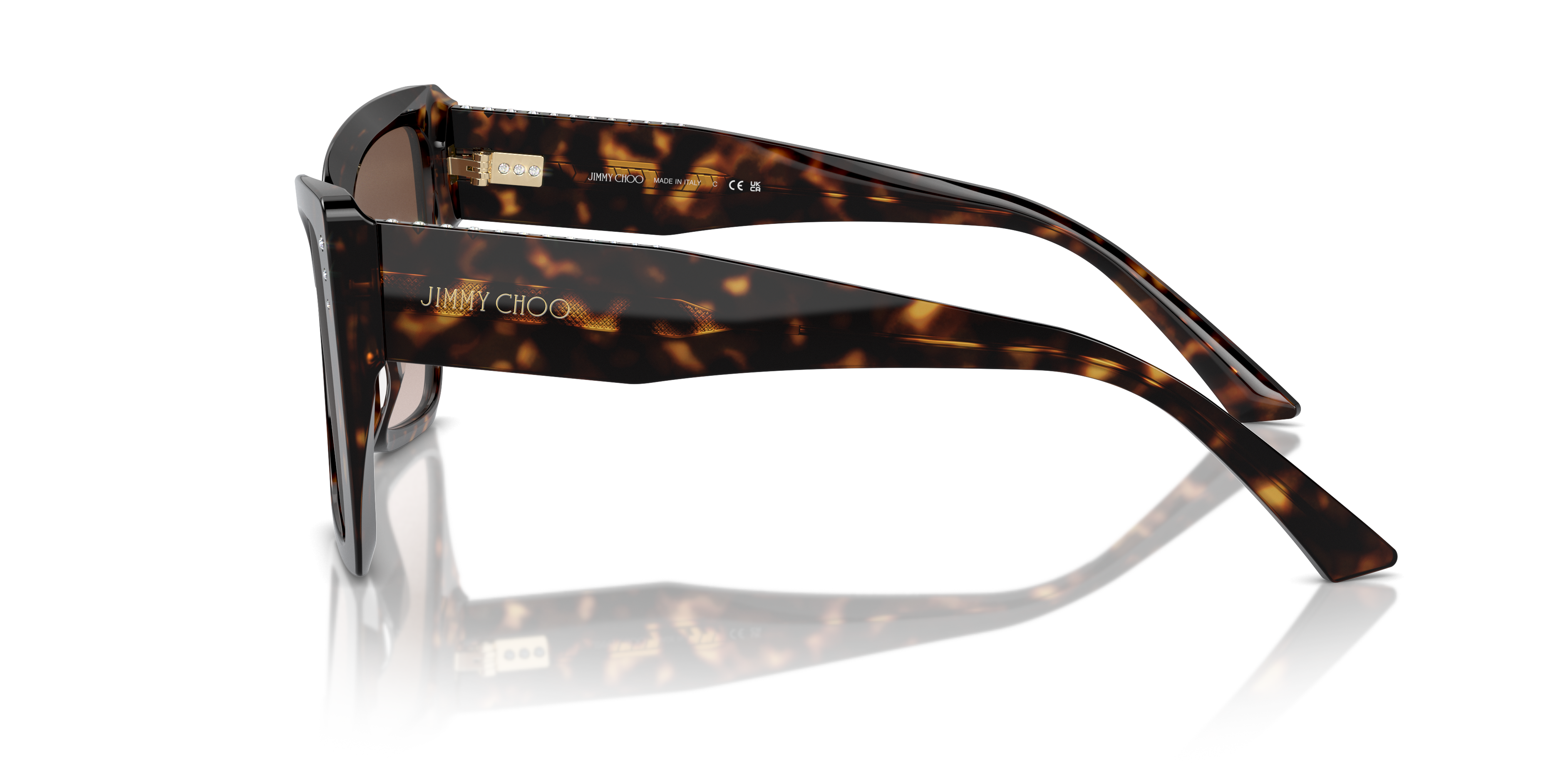 JC5001B Havana AcetaatSunglass Frames van B24, Zijaanzicht