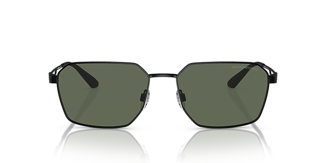 EA2140 Matt Schwarz MetallSunglass Frames von B24, Vorderansicht