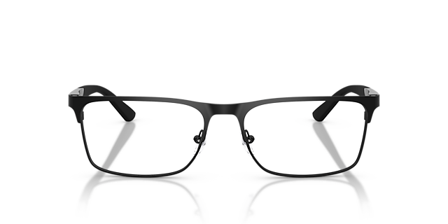 EA1183 Matzwart MetaalEyeglass Frames van B24, Vooraanzicht