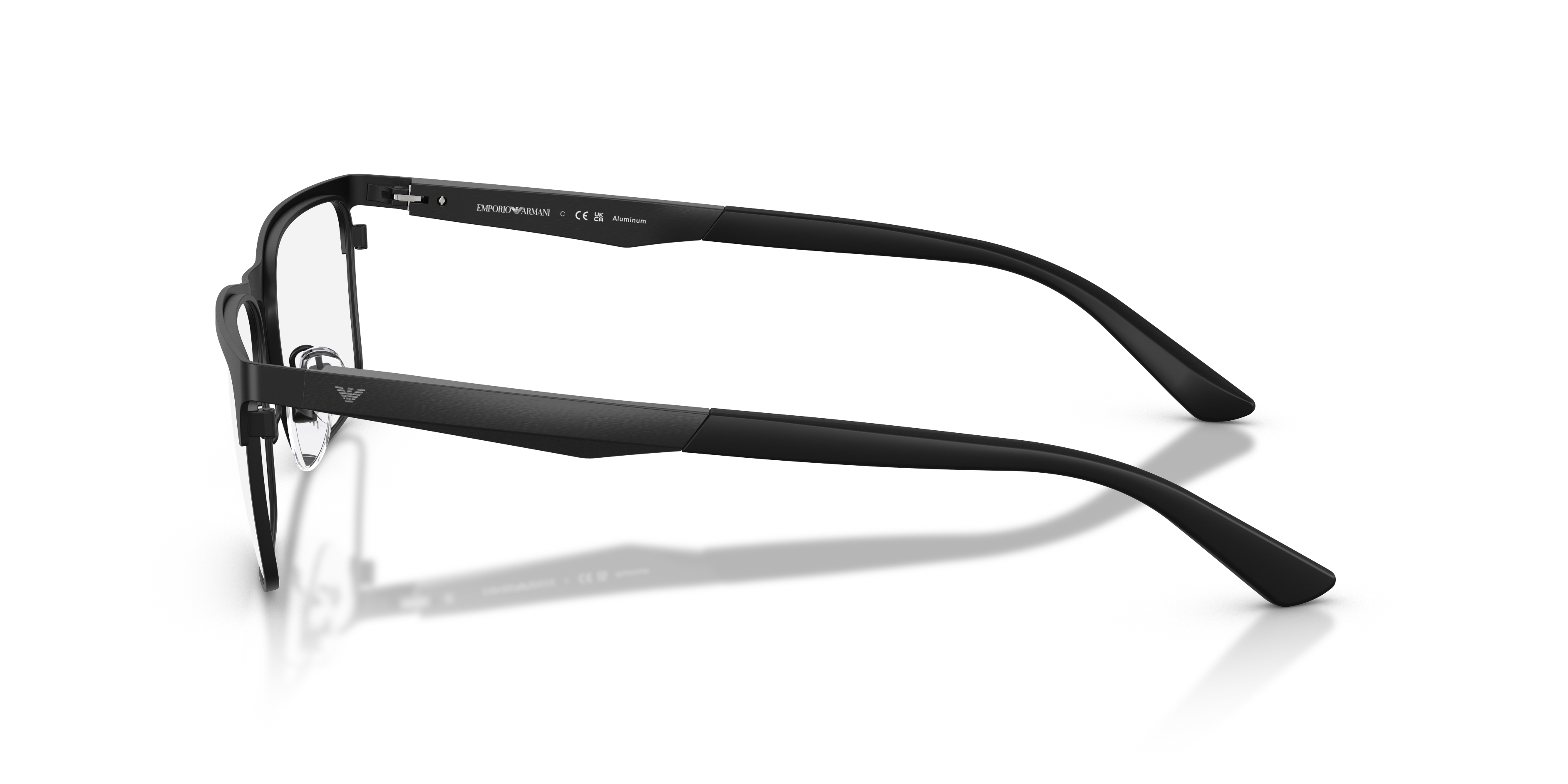 EA1183 Matzwart MetaalEyeglass Frames van B24, Zijaanzicht