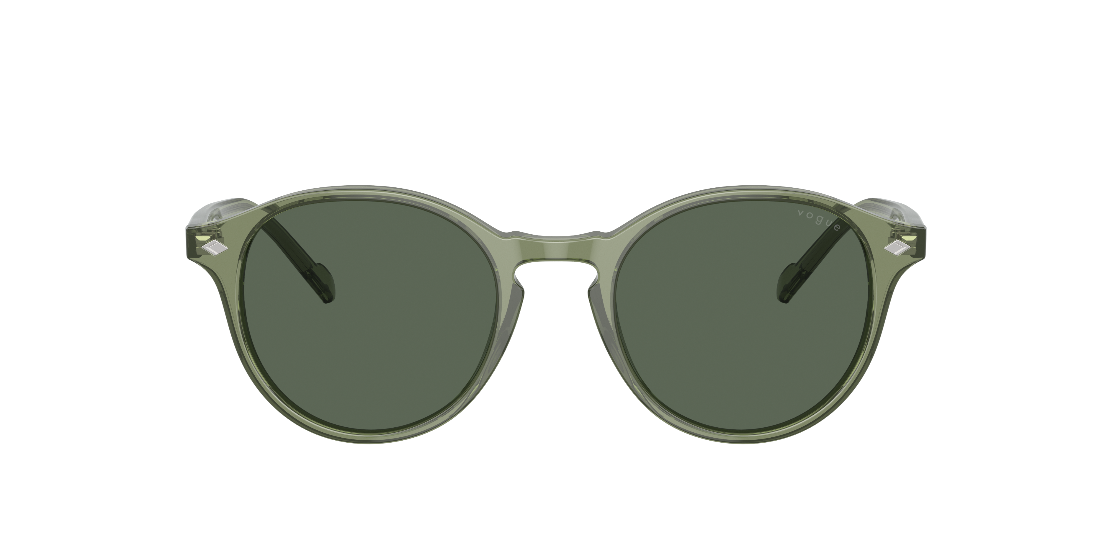 VO5327S Transparent Grün AcetatSunglass Frames von B24, mit getönten Gläsern